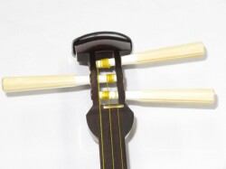 中古三味線　紅木　長唄