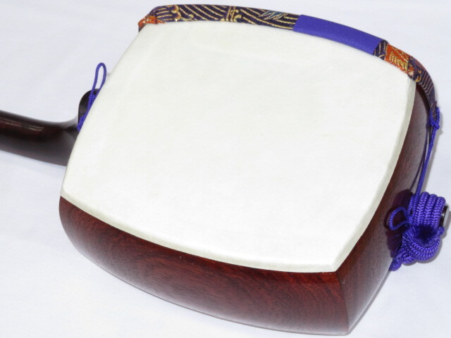 中古三味線　紅木　長唄