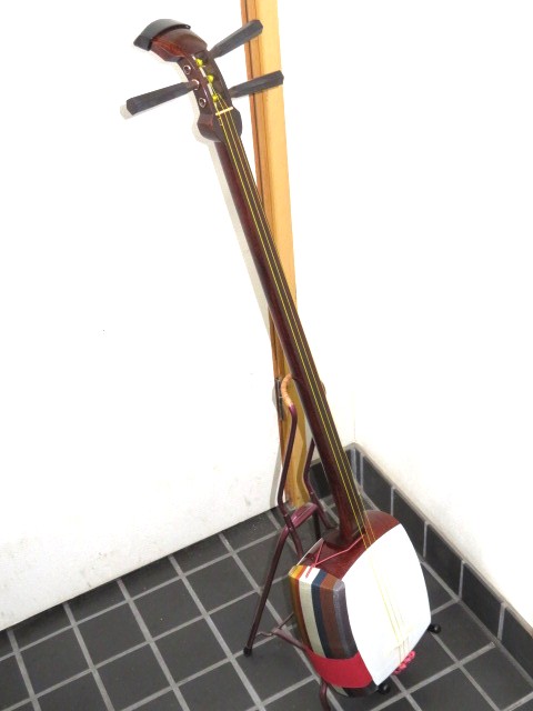 中古三味線　紅木　端唄小唄