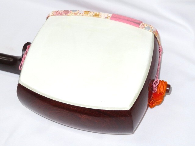 中古三味線　紅木　地唄
