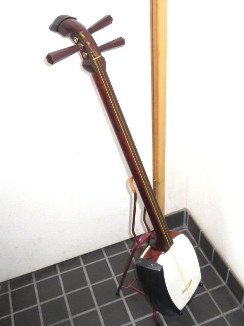 中古　津軽三味線　紅木