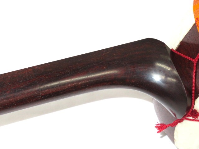 中古三味線　半津軽　紅木