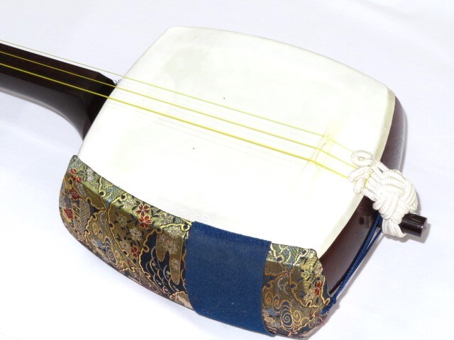 中古三味線　紅木　民謡