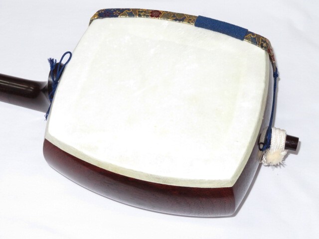 中古三味線　紅木　民謡