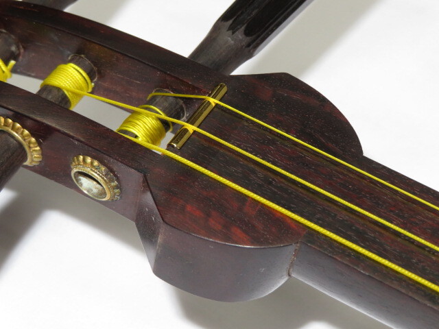 中古三味線　紅木　長唄
