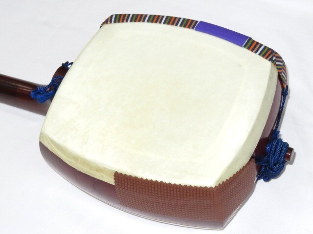 中古三味線　紅木　半津軽