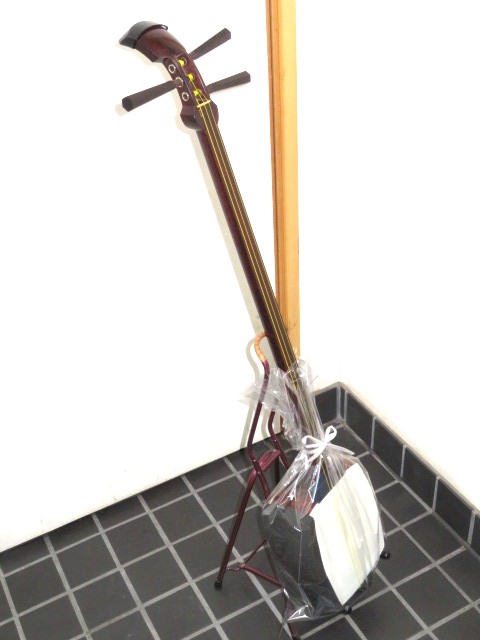 中古三味線　紅木　小唄端唄長唄