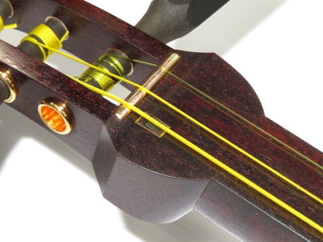 中古三味線　半津軽　紅木