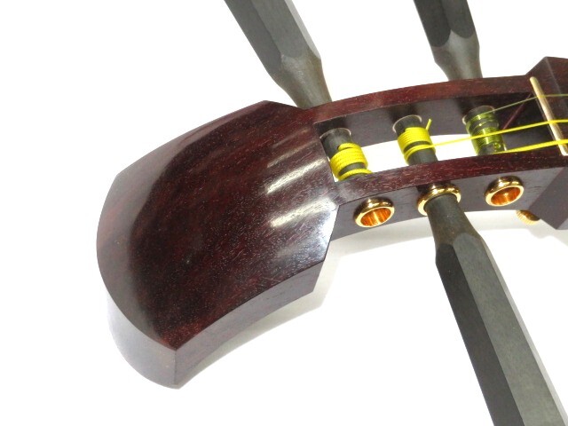 中古三味線　半津軽　紅木