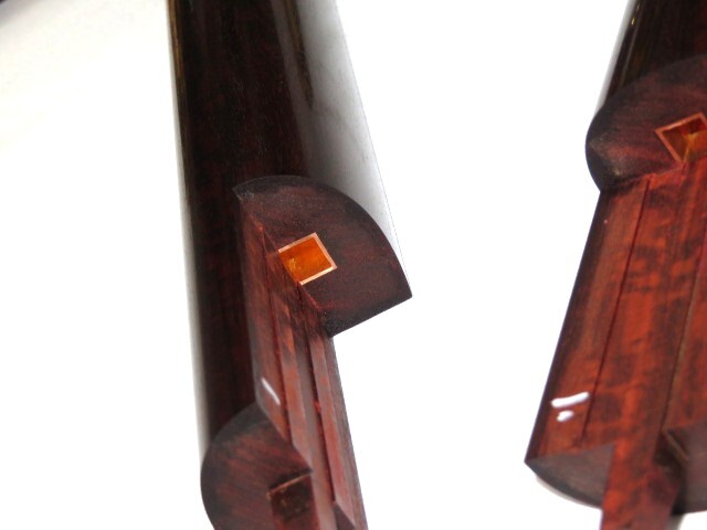 中古三味線　紅木　津軽　金細　綾杉胴