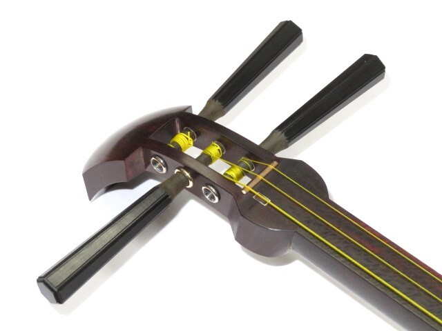 中古三味線　紅木　小唄端唄