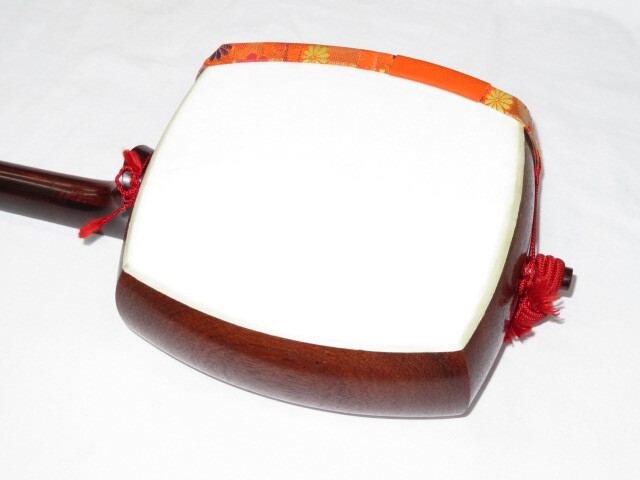 中古三味線　紅木　地唄