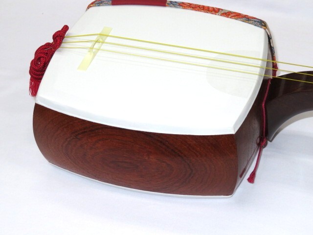 中古三味線　紅木　長唄