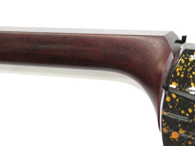 新品三味線　紅木津軽　綾杉胴