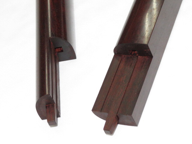 新品三味線　紅木津軽　綾杉胴