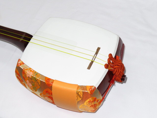 中古三味線　紅木　半津軽